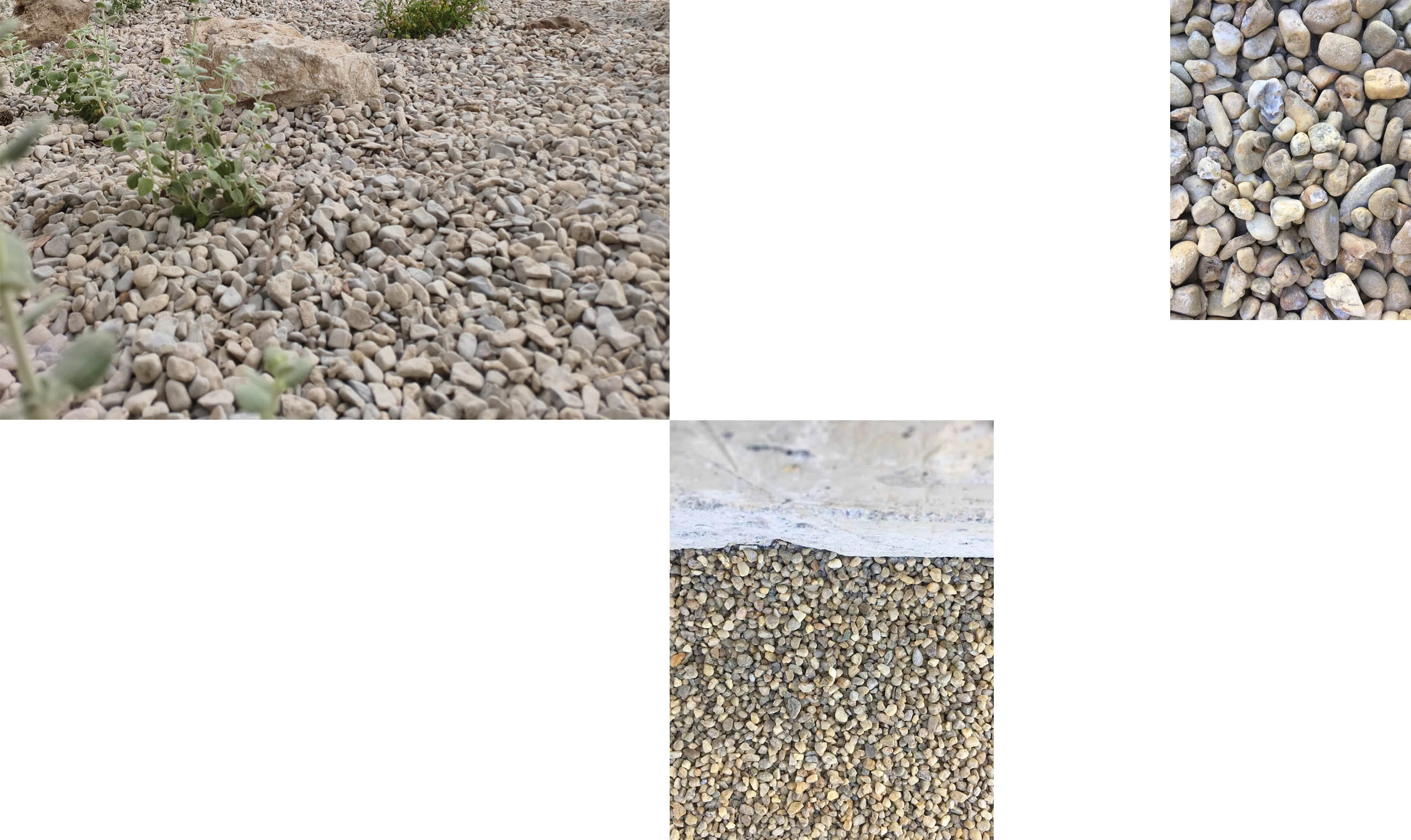 Grava lavada para el jardín mediterráneo de Campolivar